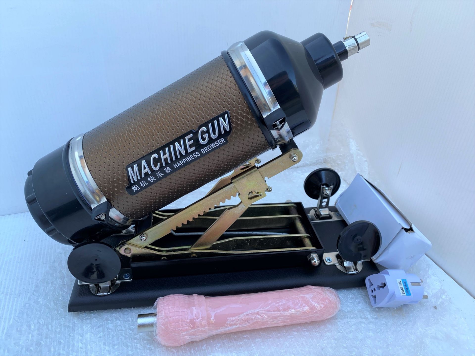 A Blue Miracle Sex Machine - lelzeug mit Dildo 'Machine Gun' (Gold) Sex Toy - (External box