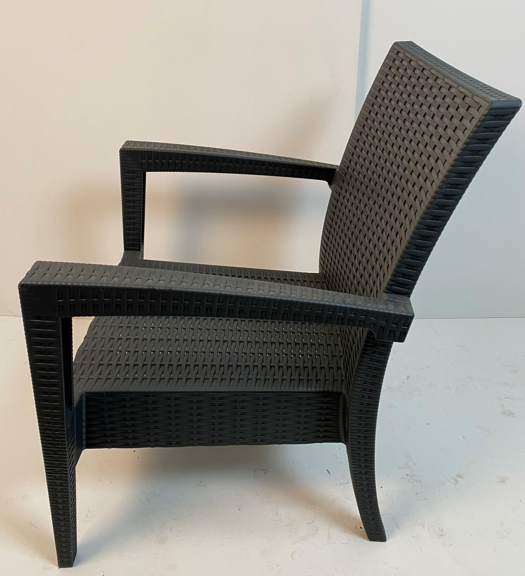 2 x Siesta Miami Rattan Effect Plastic Armchairs - Image 2 of 2