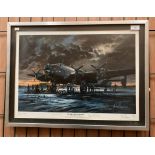 John Rayson, framed limited edition print 'Let's Call It A Day' Handley Page Halifax Mk II no.