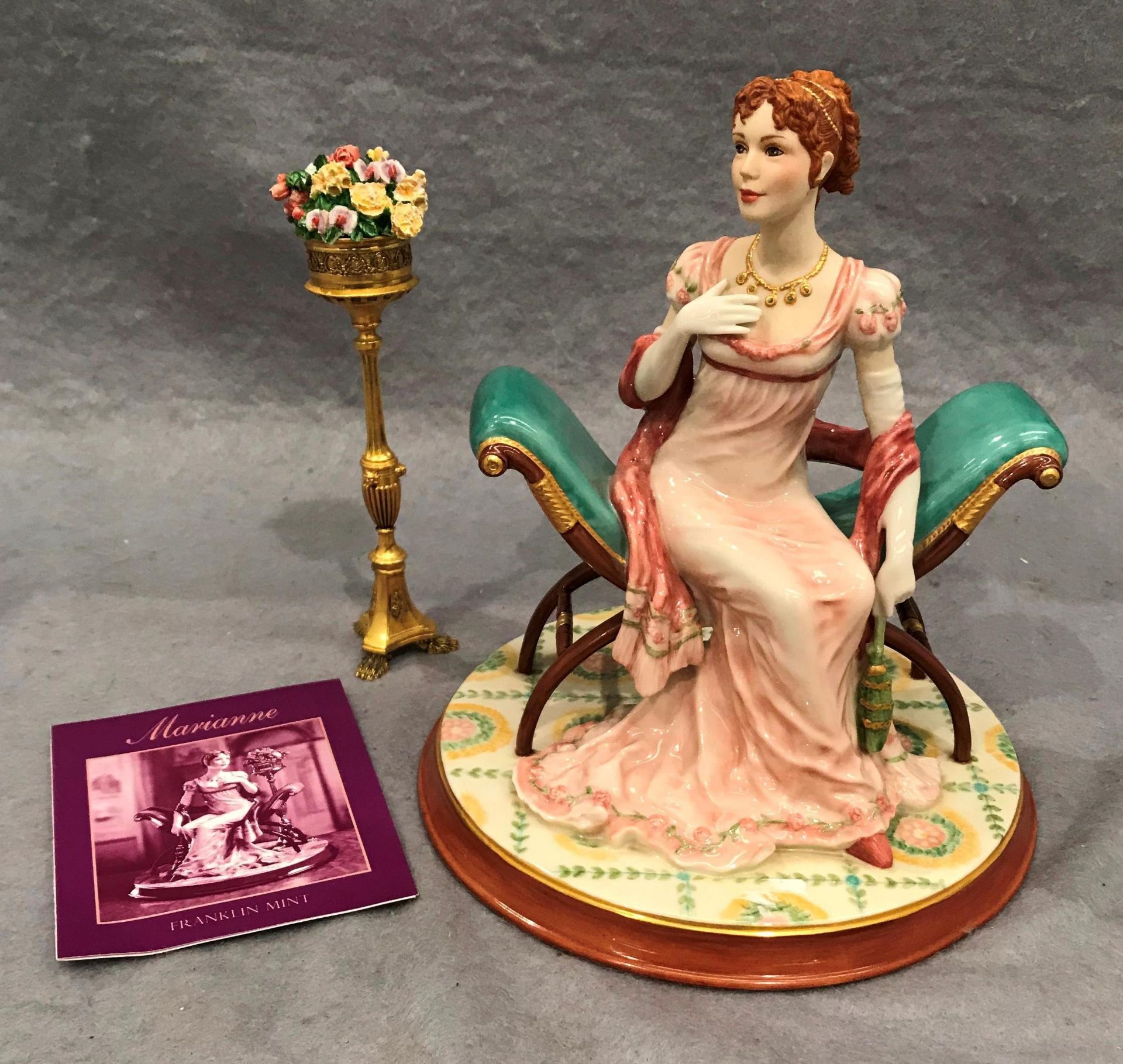 A Franklin Mint fine porcelain and hand painted Ltd Edition figurine Jane Austen's Marianne from
