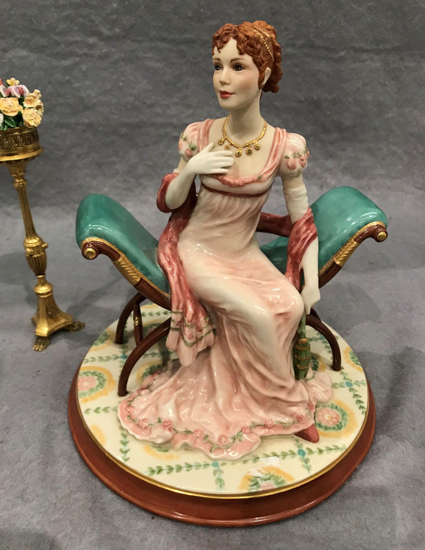 A Franklin Mint fine porcelain and hand painted Ltd Edition figurine Jane Austen's Marianne from - Image 4 of 5