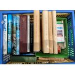 Contents to plastic crate - hardback books on the Lakes and walking - ST Anning two sets of two