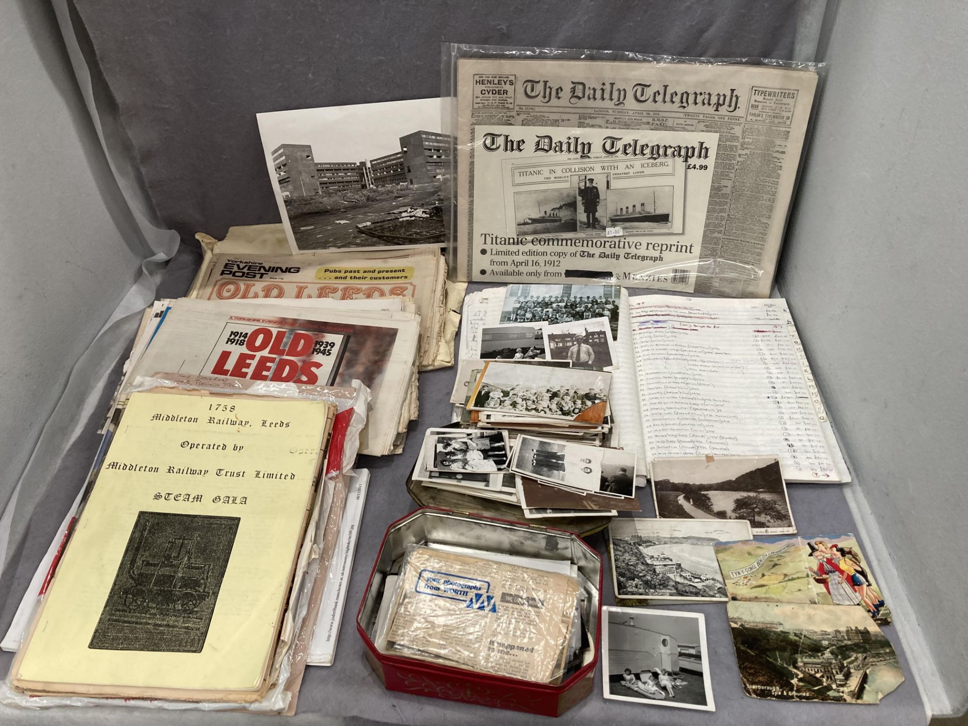 A facsimile copy of The Daily Telegraph from Tuesday April 16th 1912 covering the sinking of the