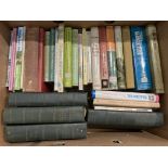 Contents to cardboard crate - twenty nine hard and paperback books mainly relating to farming and