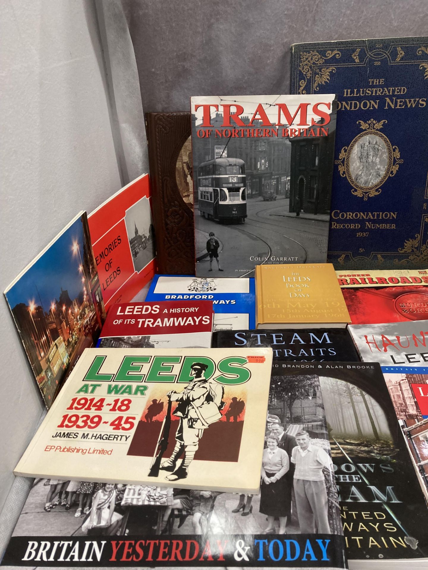 A cardboard box containing approximately thirty books relating to Leeds, railways, etc. - Image 2 of 7