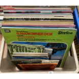 Contents to plastic crate - a quantity of mainly classical LPs - Tchaikovsky, Handel,