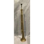 A brass and metal horn,