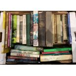 Contents to cardboard box - twenty eight hard and paperback books mainly relating to farming and