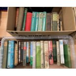 Contents to two crates - thirty five hard and paperback books, novels, country related etc.