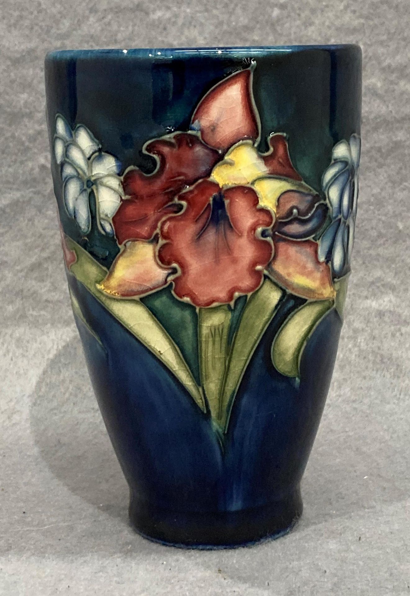 A Moorcroft blue glazed vase, - Image 3 of 3
