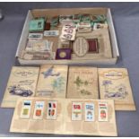 Contents to tray - seven albums of cigarette cards, John Player & Sons 'Sea Fishes',