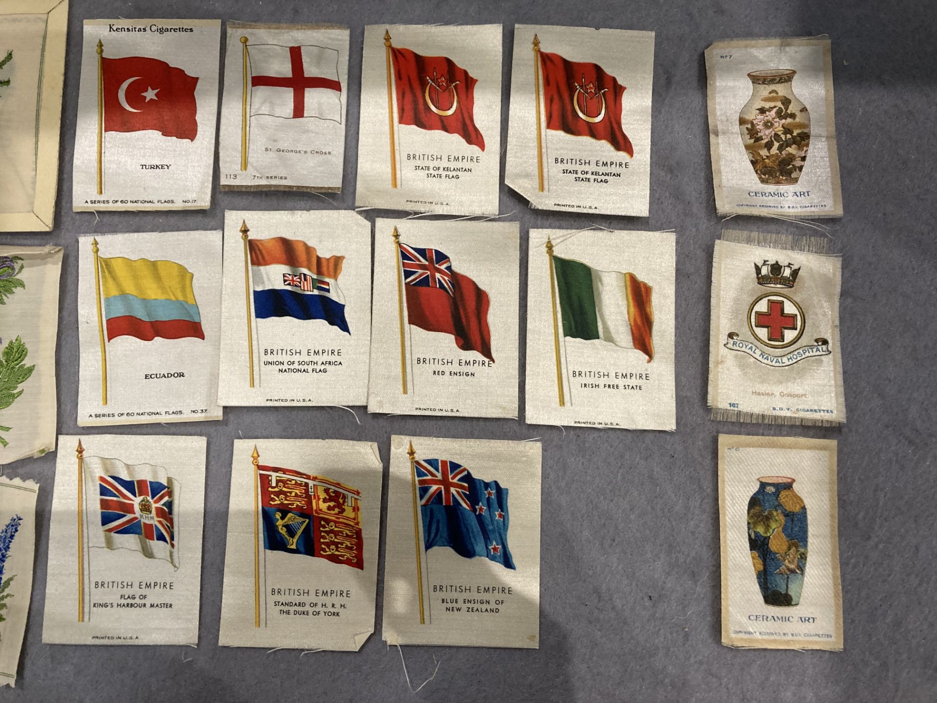 Contents to plastic bag, a small quantity of silk cigarette cards for Kensitas and BDV, - Image 2 of 2