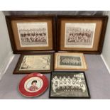 Sporting Interest - Two framed photographs of Leeds Rugby League Football Team 1934-35 and