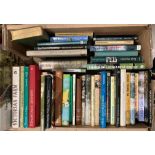 Contents to cardboard crate - forty two hand and paperback books,