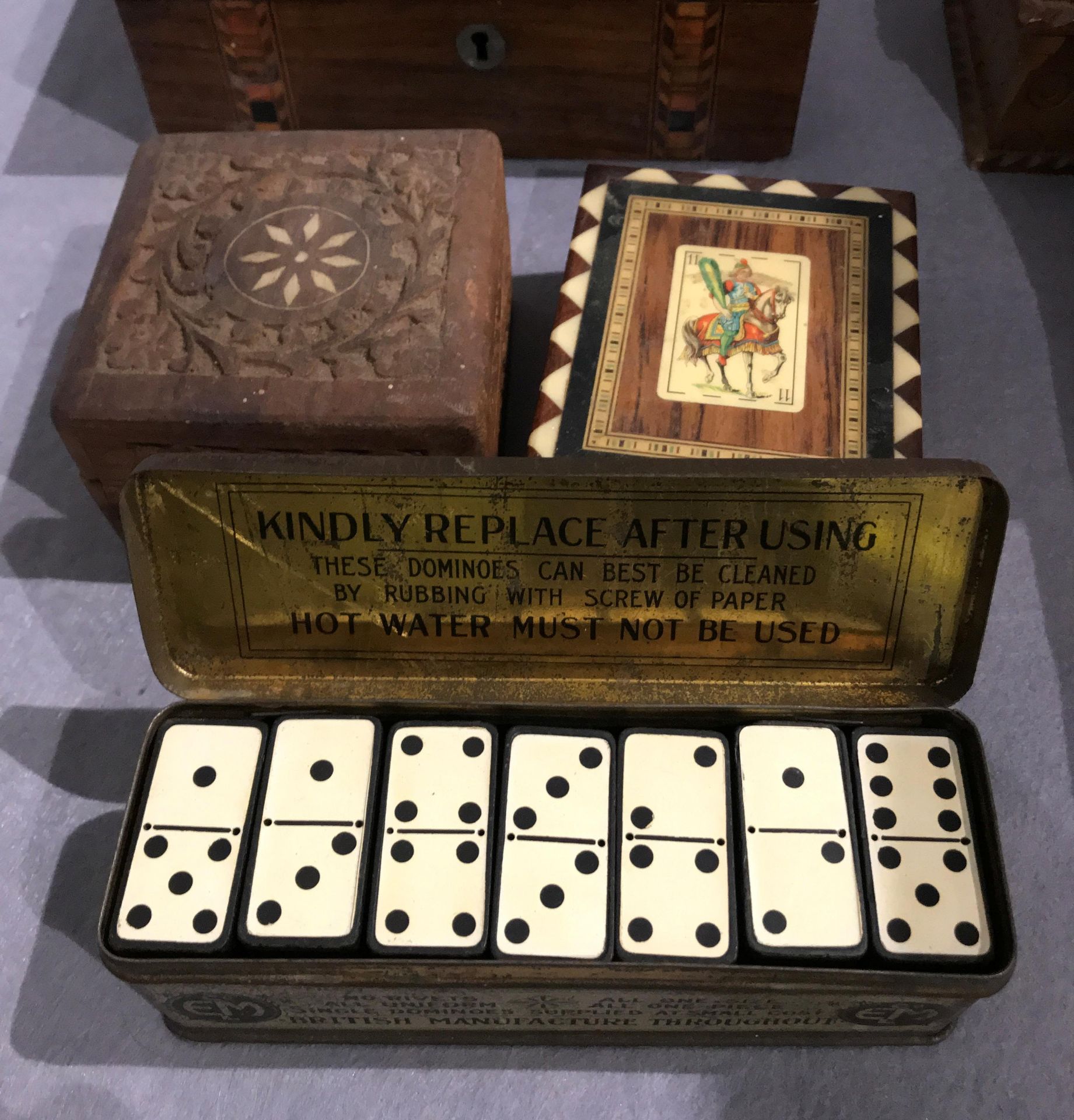 Three various small wooden boxes, - Image 4 of 6