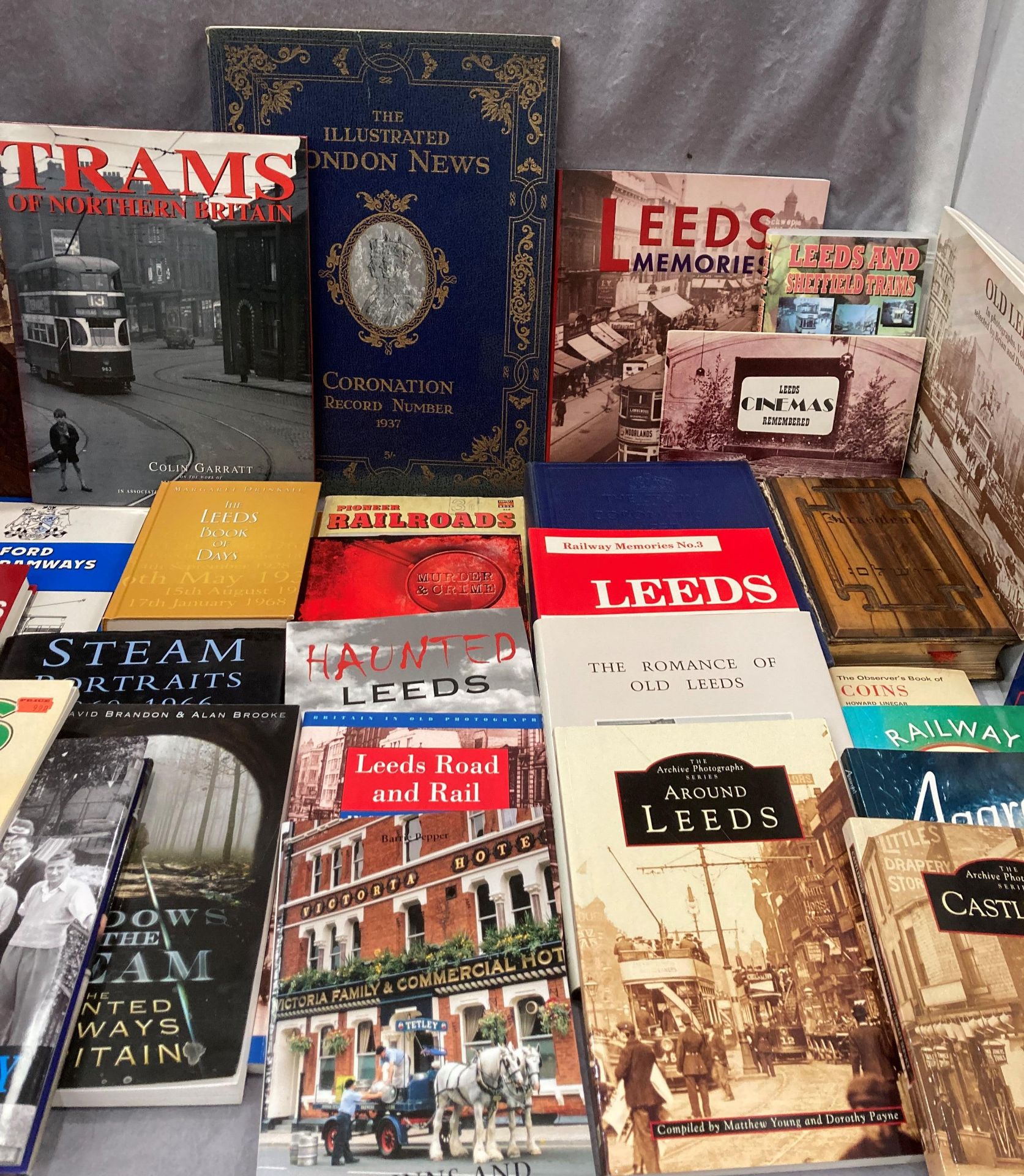 A cardboard box containing approximately thirty books relating to Leeds, railways, etc. - Image 3 of 7