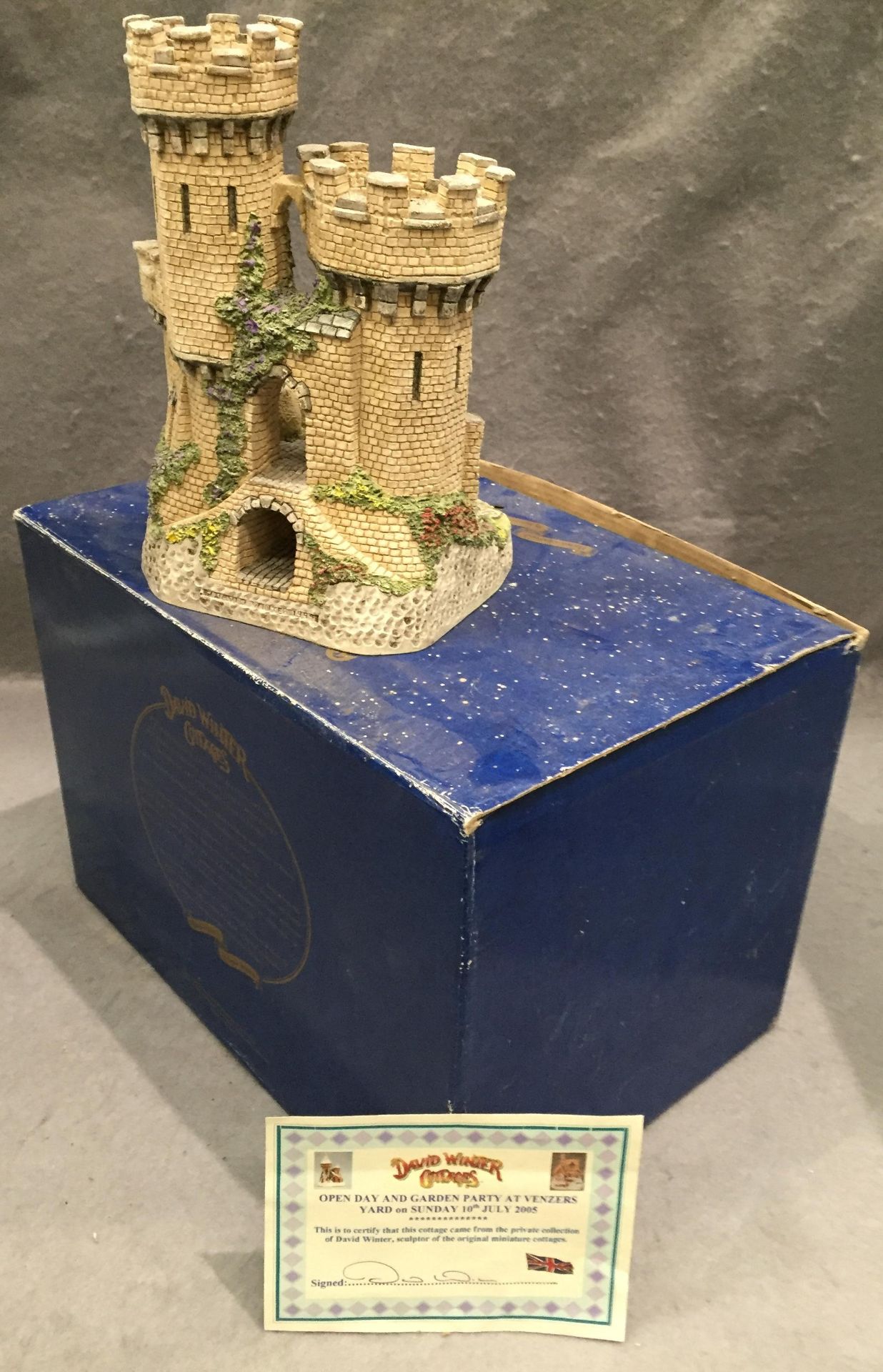 The Kingmaker's Castle by David Winter signed by David Winter & John Hine height approx 210mm with - Image 2 of 2