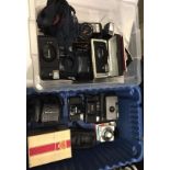 Contents to 2 plastic boxes - 11 Cameras - 6 x Olympus XA2 cameras with A11 flash (one boxed),