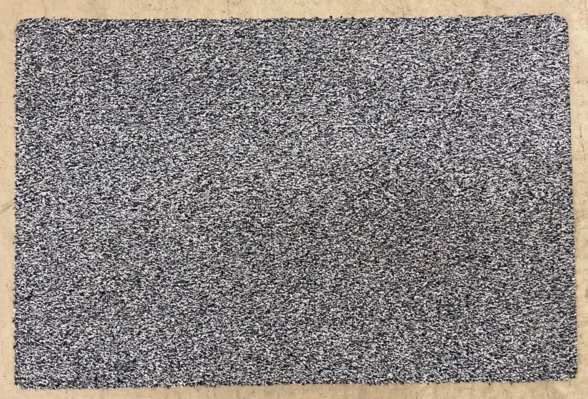 20 x Grey/Black Speckled Fabric Rubber Backed Doormats - 75cm x 50cm