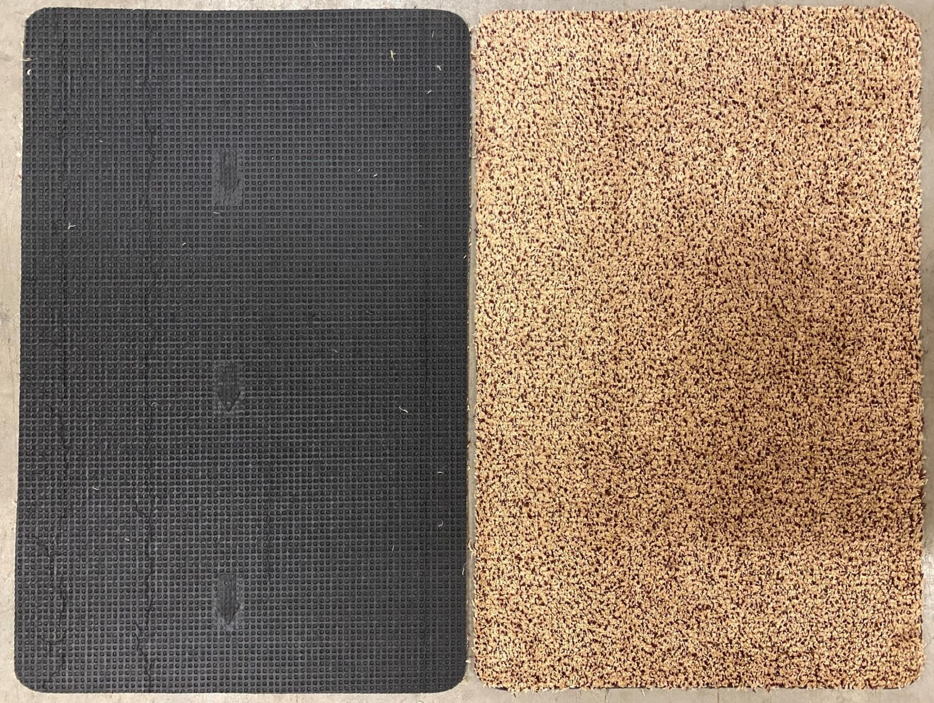 30 x Brown/Beige Speckled Rubber Backed Doormats - 60 x 40cm