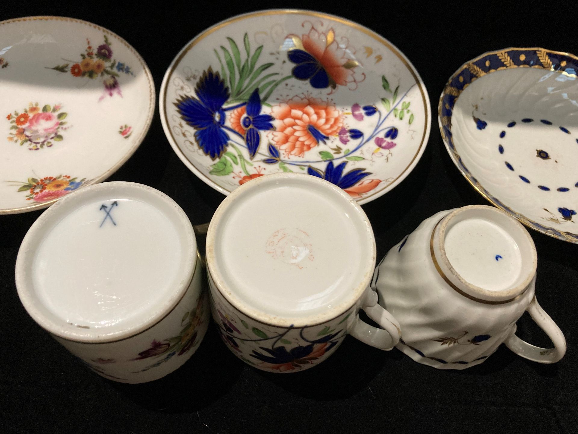 Three patterned cups and saucers - Image 3 of 3