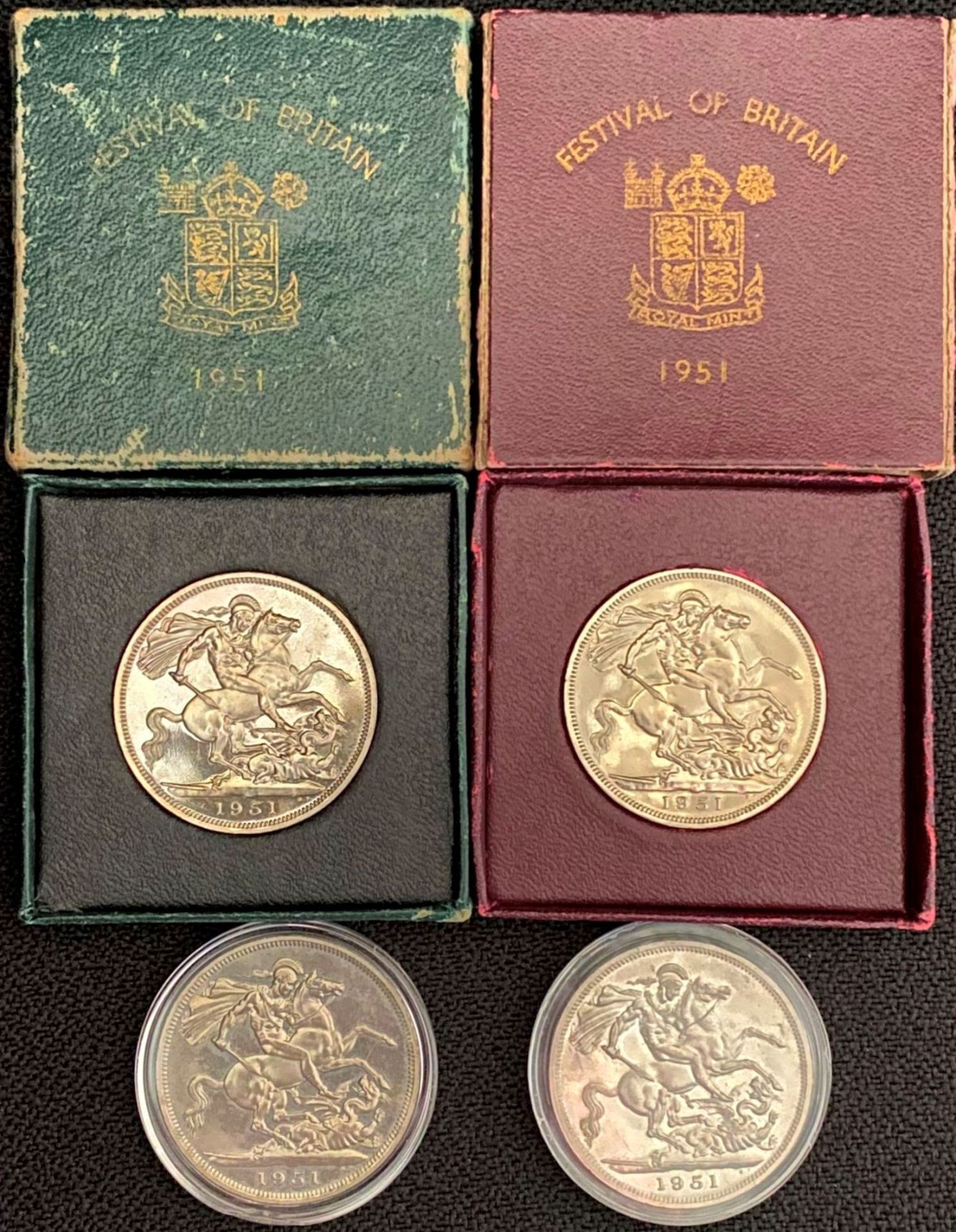 Four x 1951 Festival of Britain crowns