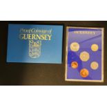 A Royal Mint Coinage of Guernsey 1981 proof set in original blue envelope and sealed plastic case