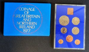 A Royal Mint Coinage of Great Britain and Northern Ireland 1977 proof set, Silver Jubilee edition,