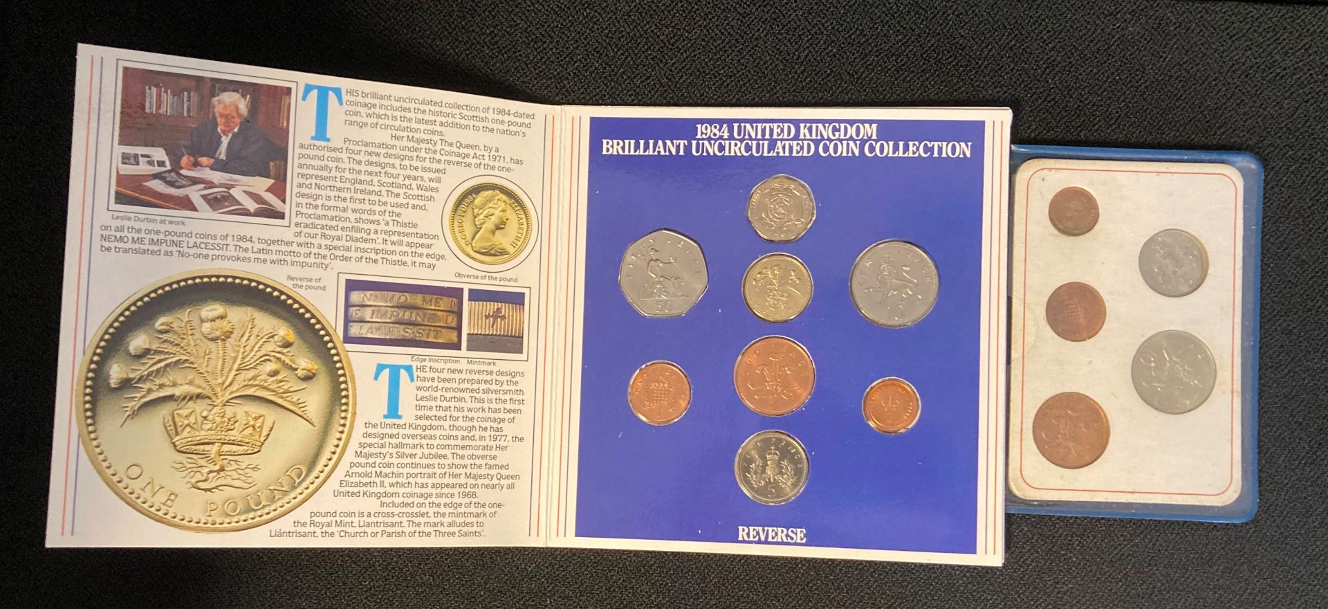 A Royal Mint Brilliant Uncirculated coin set 1984,