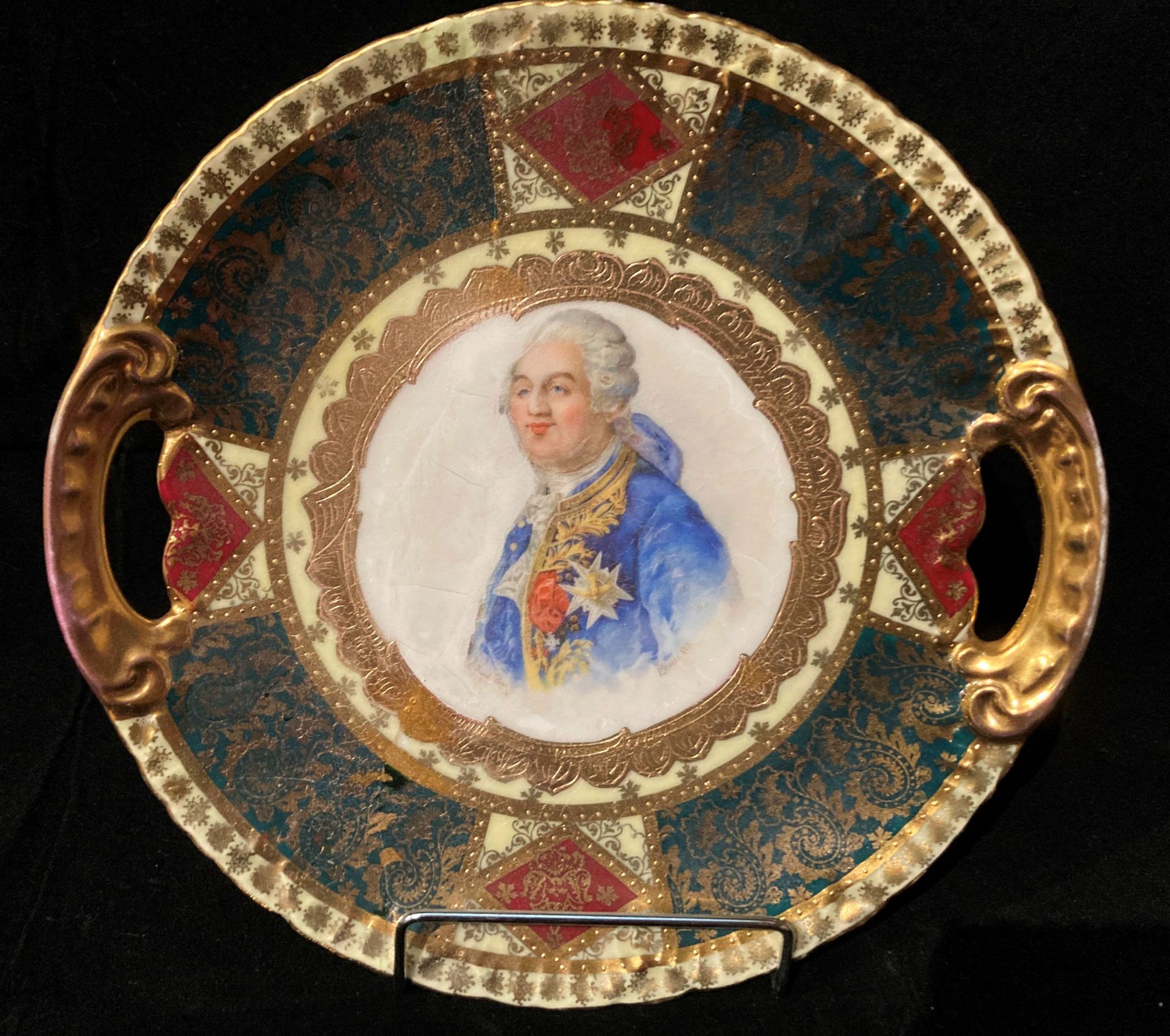 A Royal Vienna service of twelve cups and saucers, twelve side plates and two large plates, - Image 17 of 21