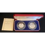 A Royal Mint 1978 Madagascar Two Coin Silver Proof 10 & 20 Ariary Set,