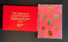 A Royal Mint Coinage of Great Britain and Northern Ireland 1973 proof set in original red envelope