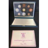 A Royal Mint Coinage of Great Britain and Northern Ireland 1983 proof set in blue deluxe case