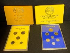 A Central Bank of Ceylon Coinage Set 1971 together with a Central Bank of Yemen Coinage Set 1974