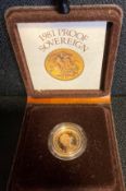 A Royal Mint 1981 Gold Proof Sovereign