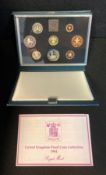 A Royal Mint Coinage of Great Britain and Northern Ireland 1984 proof set in blue deluxe case
