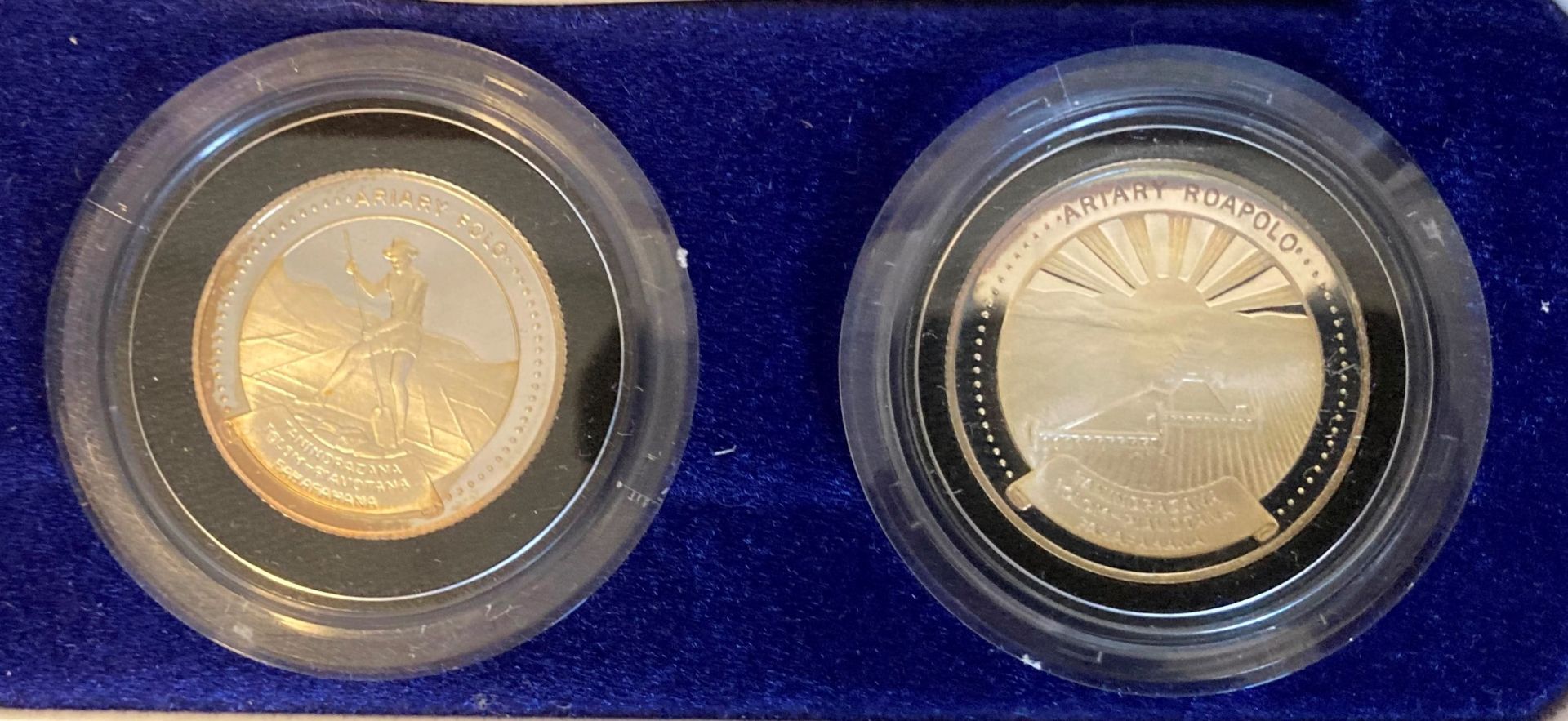 A Royal Mint 1978 Madagascar Two Coin Silver Proof 10 & 20 Ariary Set, - Image 2 of 2