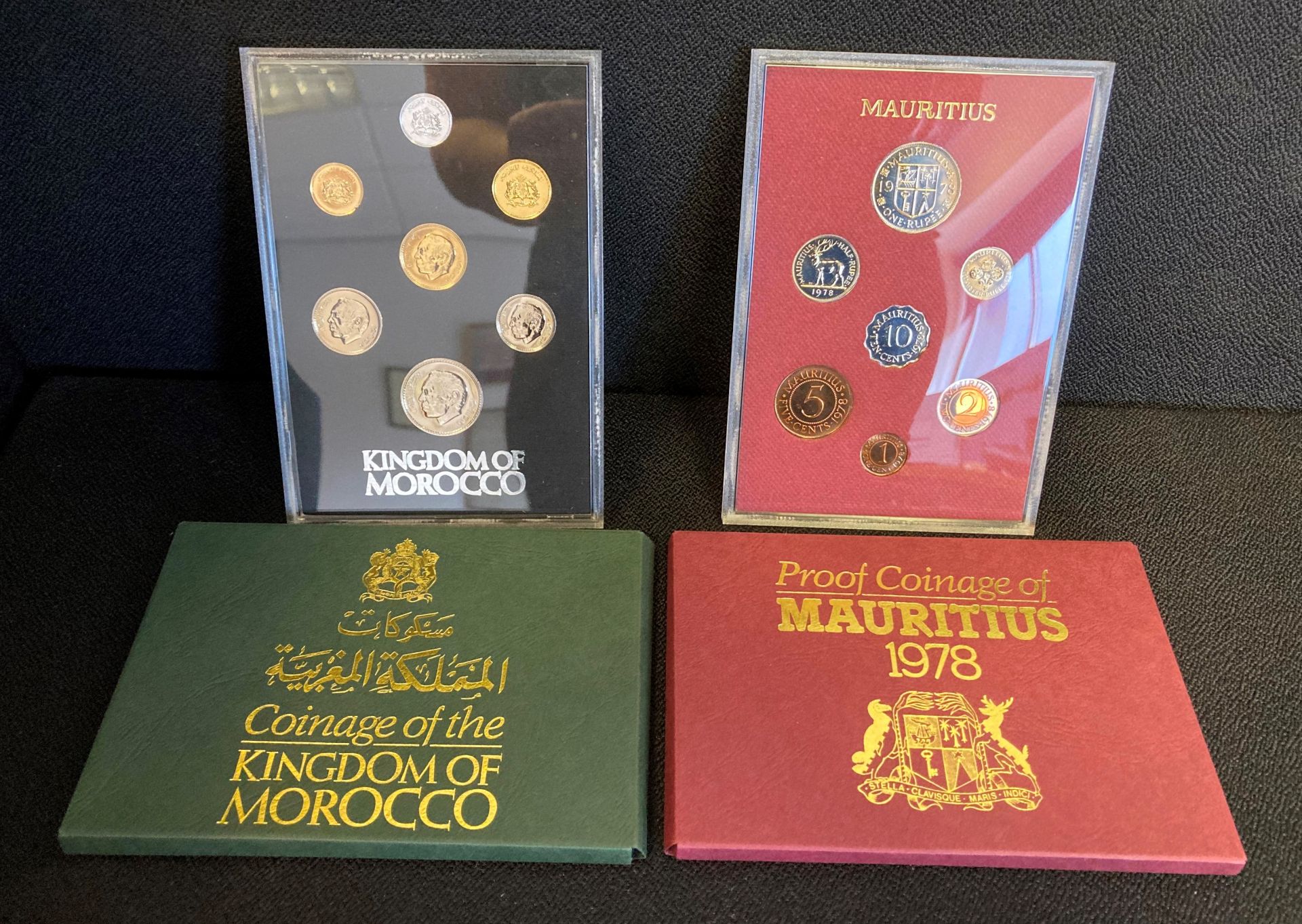 A Royal Mint Mauritius 1978 Proof Coin Set together with a Kingdom of Morocco Coin Set 1974/75 - Image 2 of 2