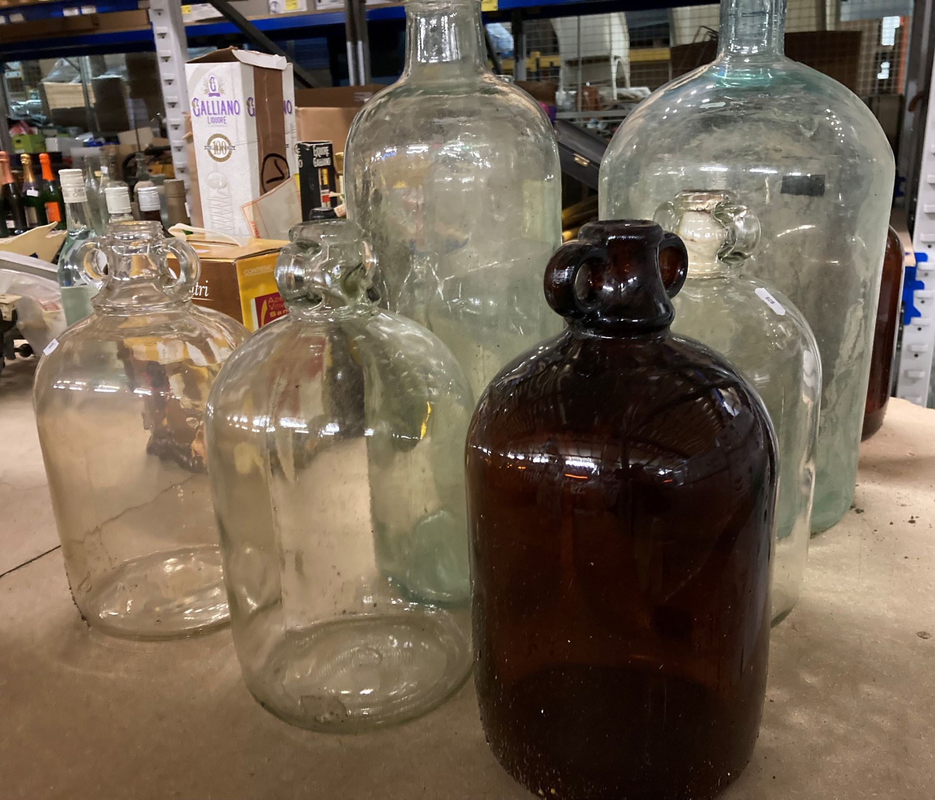 Ten various demijohn's and large glass jars - Image 2 of 2