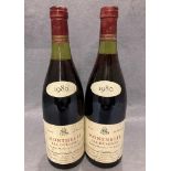 Two 75cl bottles of Domaine A Ropiteau Monthélie Les Duresses 1980 red wine - advised stored