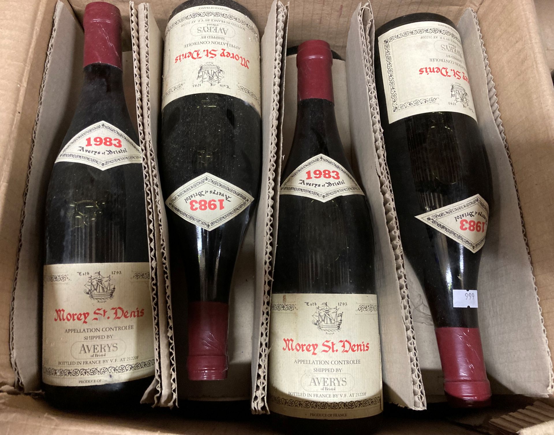 Twelve 75cl bottles of Morey St Denis 1983 red wine - shipped by Averys of Bristol - advised stored - Image 2 of 2