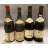 Four 75cl bottles of Nuits St.