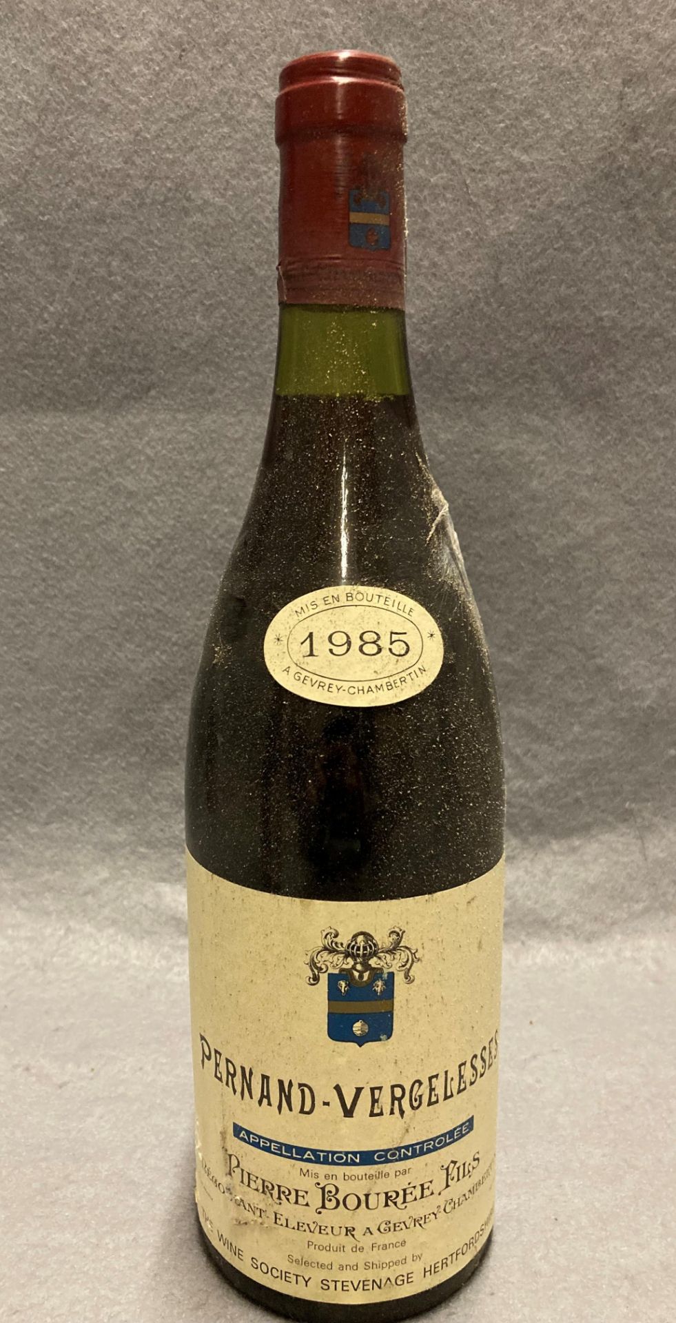 Twelve 75cl bottles of 1985 Pierre Bouree Fils Regociant - Eleveus A Gevrey - Chamberlin Pernard -