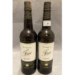 Two 75cl bottles of The Society's Fino Sherry