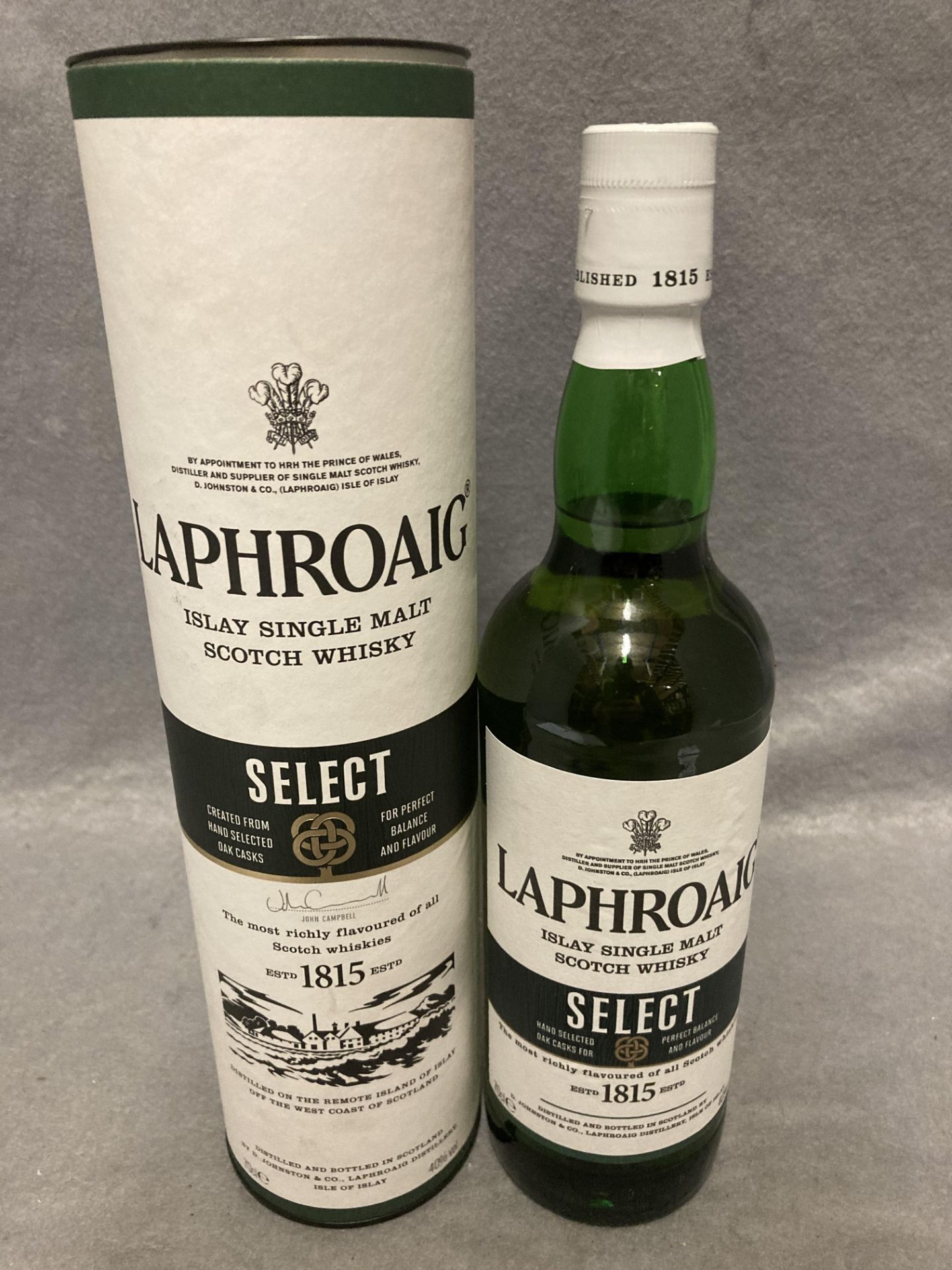 A 70cl bottle of Laphroaig Islay Single Malt Scotch Whisky (40% volume) in presentation tube - Image 2 of 2