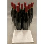 Nine bottles of 75cl red table wine believed to be I.E.