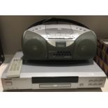 2 Items - Sony CFD-S200L CD Radio Cassette-Corder and Philips DVD 612S DVD/Video CD/CD Player