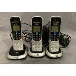 BT 2100 Trio cordless phone system complete with base units