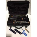 Hanson Ebonite Clarinet in Odyssey Case with spare reeds