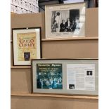 Three items - a framed poster for Favourite Hymns by the Headingley Amateur Operatic Society,